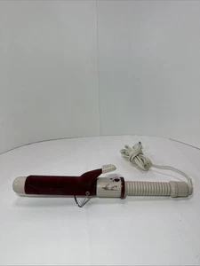 Kathie Lee Curling Iron 90s Flocked Velvet Hair Wand 1.25” Vintage Tested Works - Picture 1 of 9
