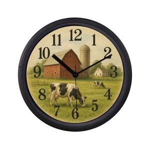 Dairy Farm Wall Clock Farmhouse Decor Unique Gift Idea - Picture 1 of 3
