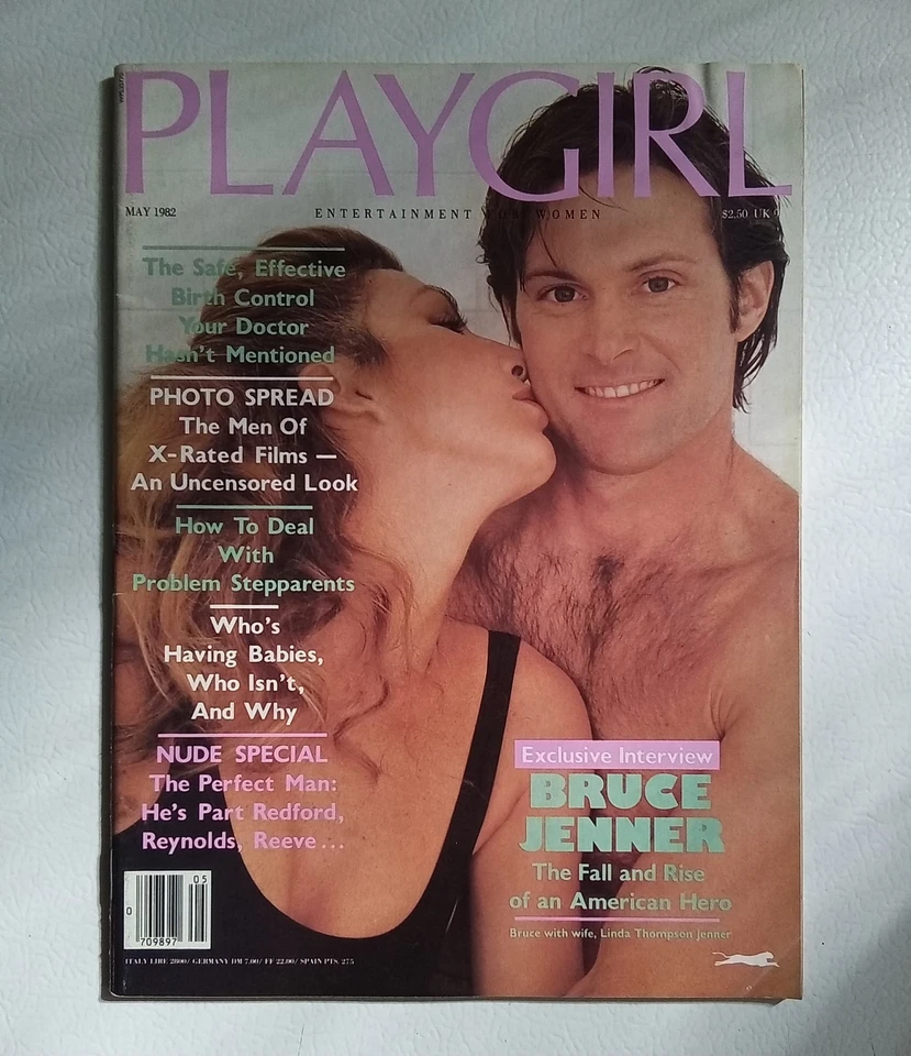 PLAY GIRL Magazine 1982 Bruce Jenner Exclusive Cover w/ Wife Linda - Image 1 of 1