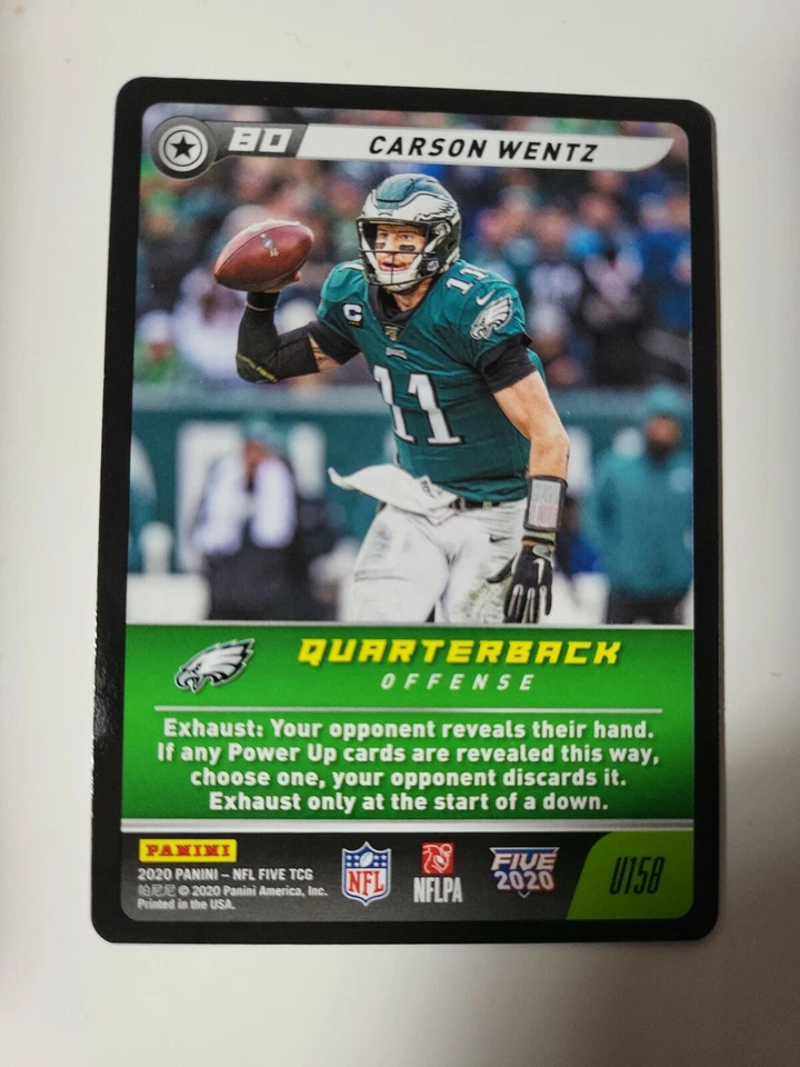 2020 NFL Five Carson Wentz Card #U158 - Image 1 of 2