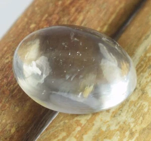12 Ct Natural White Sapphire 15 x 12 mm Oval Cabochon Gemstone Certified C1059 - Picture 1 of 9