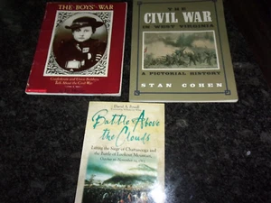 CIVIL WAR HISTORICAL BOOKS - SET OF THREE - BATTLE ABOVE THE CLOUDS & MORE - Picture 1 of 8