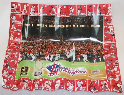 2002 Angels Baseball Souvenir Poster with Complete 2002 Greatest Team Ever!!! - Image 1 of 2