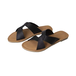 Human Shoes Chapel Leather Slide in Black - Picture 1 of 7
