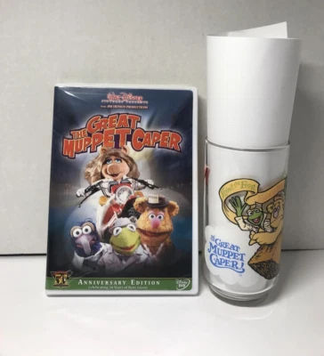 50th Anniversary Edition Great Muppet Caper NEW DVD with 1981 McDonalds Glass - Image 1 of 4