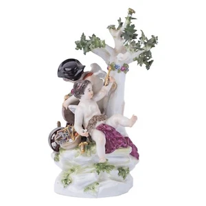 Antique Meissen Porcelain Cupids Love Arrows Figurine Statue 19th GERMANY - Picture 1 of 12