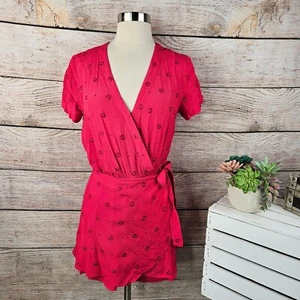 Ottowa Anthropologie Wickel Mini Kleid Kurzarm Freizeit Rosa XS - Bild 1 von 8