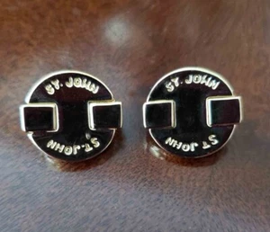 2 St John Blazer Jacket Sweater Buttons Gold Shank Metal 11/16" - Picture 1 of 3