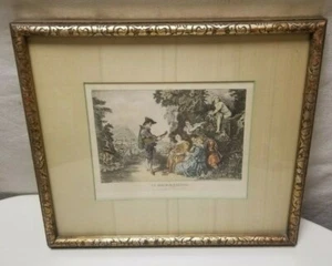 ANTOINE WATTEAU ~ Französisches Kunstbild ~ LEKTION DER LIEBE mit dem Titel Der Gitarrist - Bild 1 von 10