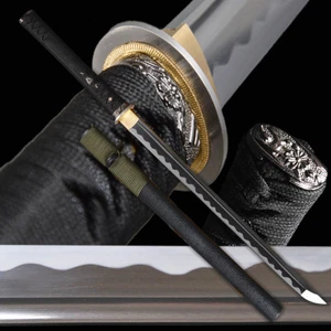 Espada Ninja Full Tang 33" recta Ninjato lista para batalla japonesa afilada Wakizashi - Imagen 1 de 22