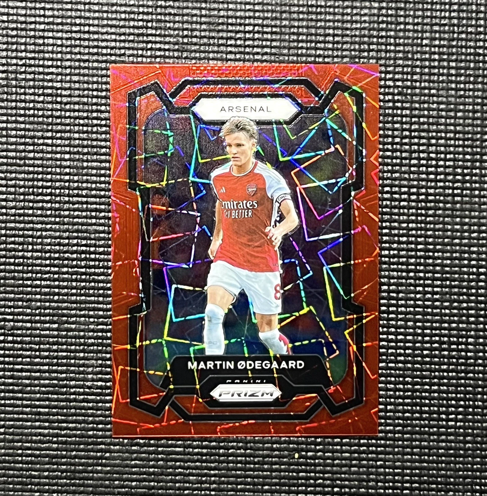 2023-24 Panini Prizm Premier League MARTIN ODEGAARD /49 Red Lazer  Arsenal