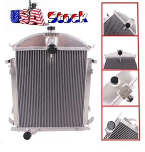 Fits 1928 1929 Ford Model A Heavy Duty 3.3L L4 4CYL GAS 3 Row Aluminum Radiator - Foto 1 di 15