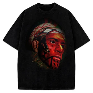 Alex Pereira Poatan Painted Face Portrait Vintage MMA Grafik Design Männer T-Shirt - Bild 1 von 5