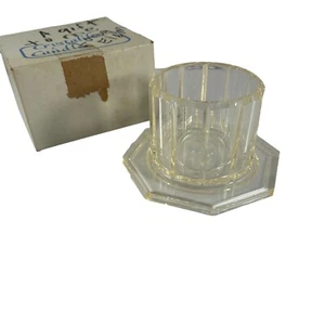 Vintage Henco Clear Acrylic Crystalike Pillar Candle Holder w Box - Picture 1 of 7