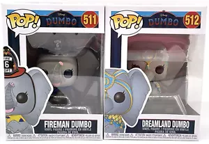 Fireman Dumbo #511 + Dreamland Dumbo #512 Disney Funko Pop 2 Piece Set Vaulted - Picture 1 of 11