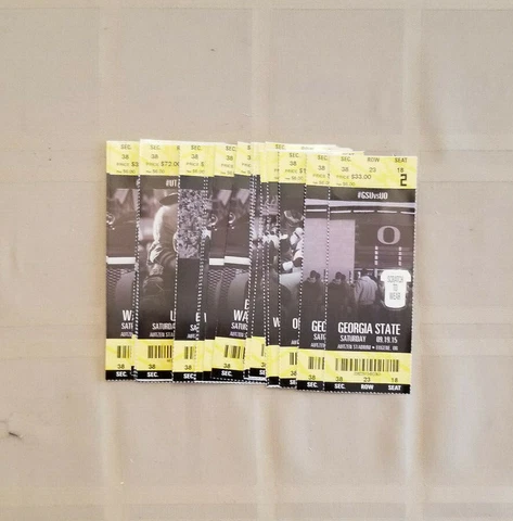 2015 OREGON DUCKS FOOTBALL TICKET STUBS Cover