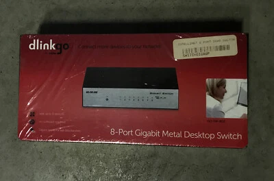 D-Link 8 Port Gigabit Metal Desktop Ethernet Switch Model GO-SW-8GE - Image 1 of 3