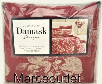 Charter Club Damask Designs Holiday Botanical FULL / QUEEN Duvet Cover & Shams - Image 1 of 4
