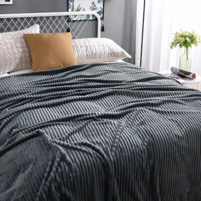 Cut Plush Fleece Throw Blanket Super Soft Couch Sofa And Bed Blanket Lightweight - Image 1 of 4