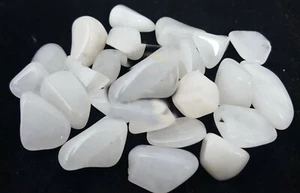 5 Welsh Snow Quartz Tumbled stones 10-25mm Crystal Therapists Reiki Chakra. - Picture 1 of 1