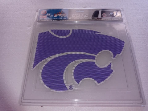 6-Inch Kansas State Wildcats Logo Cutz Window Film Glass Latz New Cover