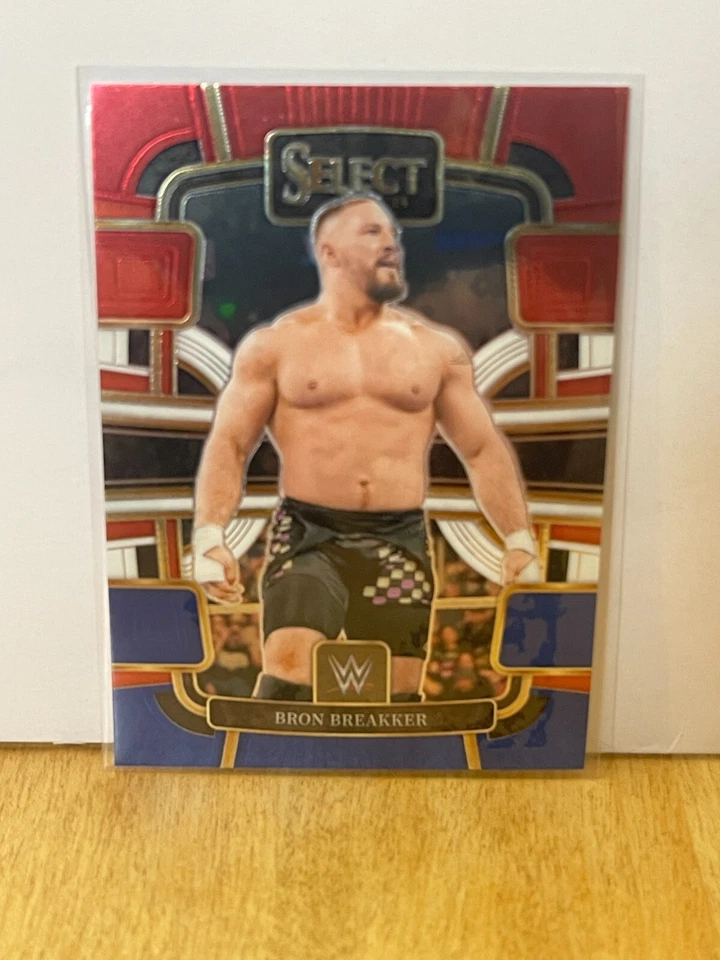 2024 Panini WWE Select #98 Bron Breakker Concourse Level Retail Red & Blue Prizm - Image 1 of 2