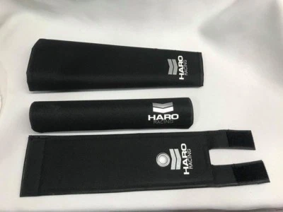 Juego de almohadillas HARO MASTER FREESTYLER cuadro manillar barra vástago bmx Rehecho Negro Foto 1 de 2