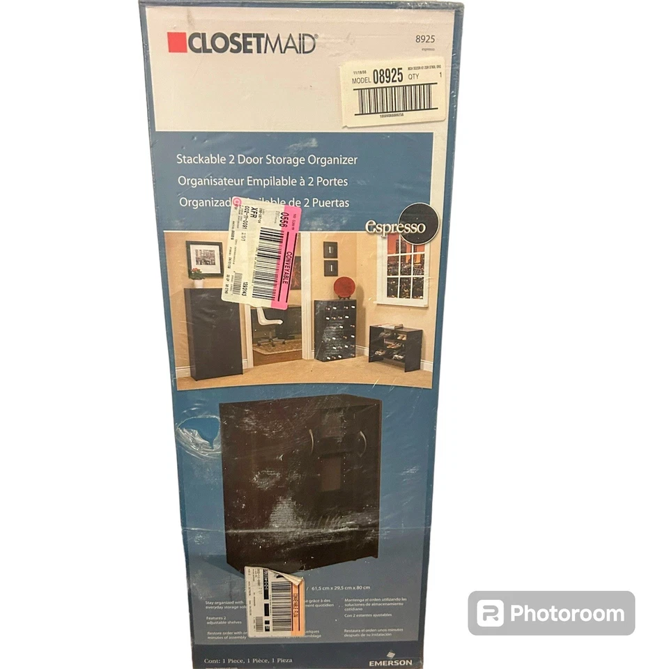 Organizador de armazenamento expresso empilhável 2 portas Closetmaid 8925 - Imagem 1 de 4