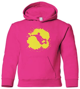 Skateboarder Splatter Youth Hoodie Sweatshirt Cool Birthday Party Gift Idea - Picture 1 of 10