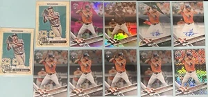 2017 DODGERS ASTROS Topps CHROME RC AUTO TEOSCAR HERNANDEZ LOT GREEN SEPIA PINK - Picture 1 of 17
