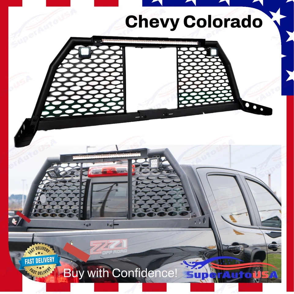 Barras antivuelco ajustable para camioneta Chevy Colorado con kit de iluminación LED para dolor de cabeza Foto 1 de 4