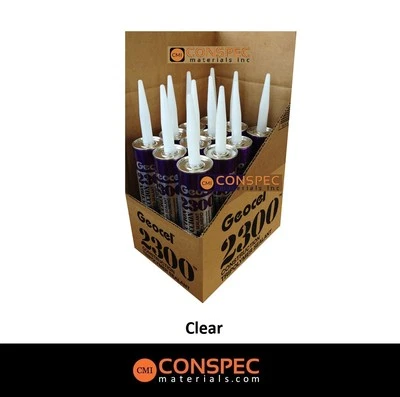 Geocel 2300 CLEAR Pro Construction 12 tubes Roof Door Window RV Trim Vent