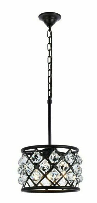 Matte Black Kitchen Island Pendant Bathroom or Bedroom Ceiling Light Fixture - Image 1 of 4