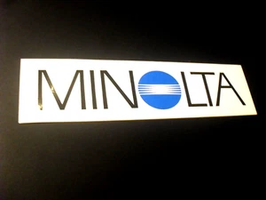 Aufkleber / Sticker + Minolta + Kamerahersteller bis 2006 + Japan + lang - Picture 1 of 1