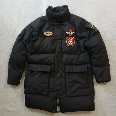 Jeep Down Jacket Mens Medium Black  Puffer Snap Hiking Outdoors Heritage Iconic - Image 1 of 4