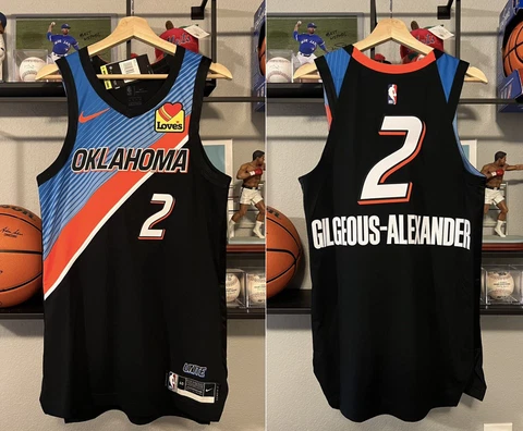 Nike Authentic Vaporknit Shai Gilgeous-Alexander Oklahoma City Thunder Jersey 40 Cover
