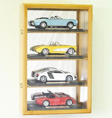 1/18 Scale Diecast Model Car Display Case Mini Toys Cabinet Acrylic Clear Door - Image 1 of 4