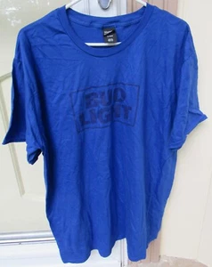 Camiseta Bud Light Beer Nueva Extra Grande XL Hanes 100% Algodón Ligera - Imagen 1 de 3