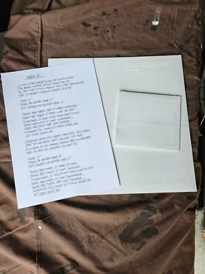 Foo Fighters But Here We Are White Vinyl Record CD Printed Lyrics Very Limited - Image 1 of 3