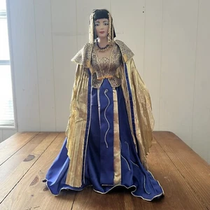 Franklin neuwertig Elizabeth Taylor als Cleopatra 21" Erbstück Porzellanpuppe 1980er - Bild 1 von 6