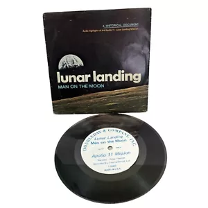 Apollo 11 Lunar Landing Man On the Moon 45 Record Audio Highlights Doubleday - Imagen 1 de 5