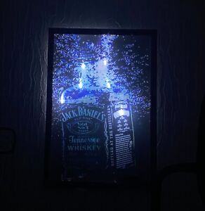 Jack Daniels old no 7  Leinwand Bild LED Leuchte Bild Wand Deco