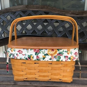 CESTA DE PICNIC FAMILIAR LONGABERGER, PROTECTOR, TAPA, TARJETA - Imagen 1 de 15