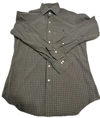 Camisa de vestir Ralph Lauren Polo Regent 15 32/33 manga larga roja/verde a cuadros Foto 1 de 4