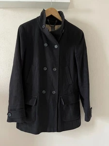 Barbour Ladies Maritime Wool/Cashmere Double Breasted Coat - Black - sz UK12/US8 - Picture 1 of 11