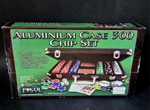 POKER SET : 300 CHIPS 11.5g : BLACK ALUMINIUM CASE : UNUSED EXCLLENT CONDITION - Picture 1 of 6