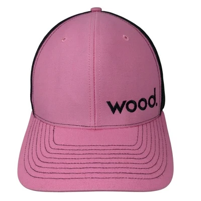 Sombrero de camionero con cierre a presión de madera rosa OS ajustable malla bordada espalda Richardson Foto 1 de 4