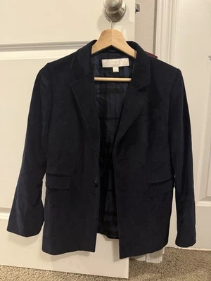 Blazer Traje Chaqueta Burberry Niños Azul Marino Medianoche Terciopelo Talla 14Y Foto 1 de 4