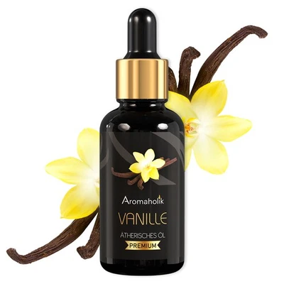 AROMAHOLIK Vanilleöl BIO 100% naturrein, Ätherische Öle für Diffuser Vanilla Essential Oils