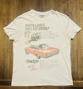 Dodge White Hat Special Automotive T-shirt Size Adult Large - Picture 1 of 6